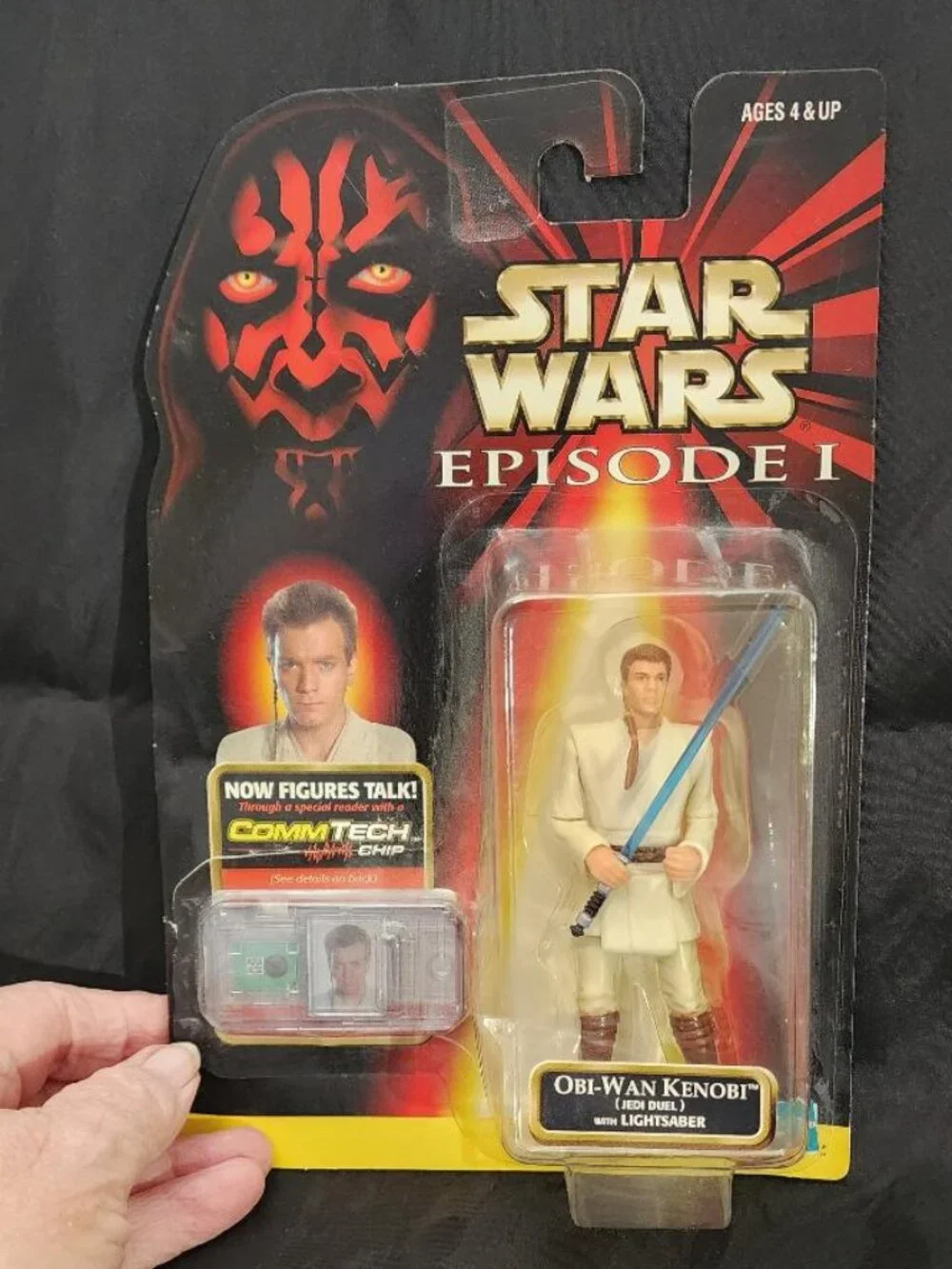 Vintage Star Wars CommTech action figure Obi-Wan Kenobi -Episode 1 NIP